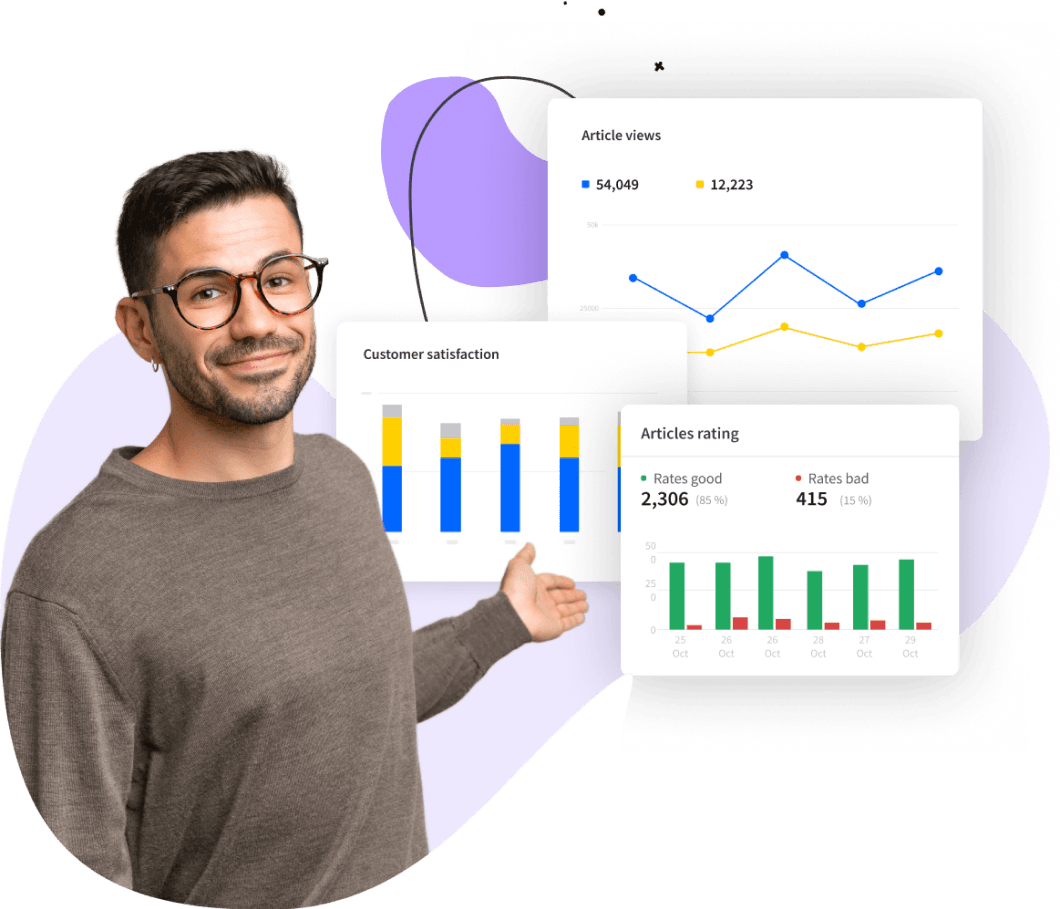 man with charts